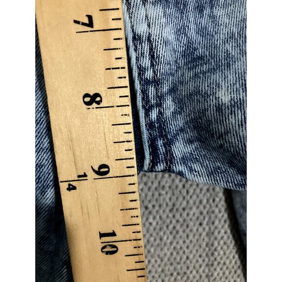 Flying Monkey Super Flare Jeans Women 24"X30" Acid Wash High Rise Distressed - Picture 8 of 11